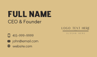 Elegant Business Wordmark Business Card Design