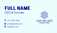 Blue Hexagon Pattern Business Card