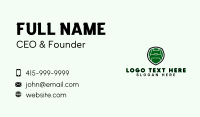 Soccer Field Shield Business Card Design