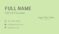 Brush Cursive Wordmark Business Card