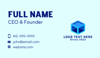 Blue Container Cube Business Card