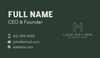 Architecture Firm Letter M Business Card