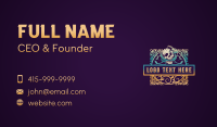 Skull Snake Ornament Business Card