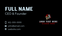 Halloween Skull Headdress Business Card Design