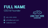 Blue Fast Car Business Card