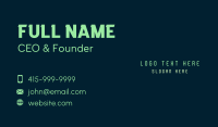 Digital Cyberspace Wordmark Business Card