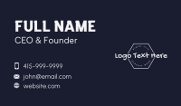 Hexagon Graffiti Wordmark Business Card Design
