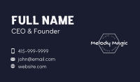 Hexagon Graffiti Wordmark Business Card