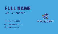 Genie Lamp Cartoon Business Card Design