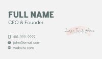 Generic Feminine Signature Business Card Design