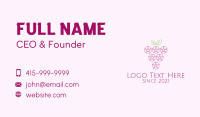 Outline Grape Fruit  Business Card Design