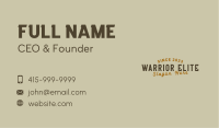 Retro Brand Wordmark Business Card