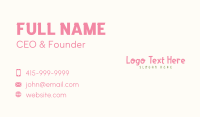 Cute Kiddie Wordmark Business Card