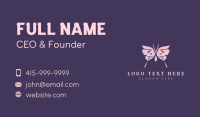 Pink Female Butterfly Business Card Design