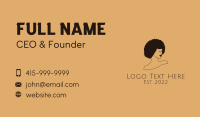 Woman Afro Beauty Salon  Business Card