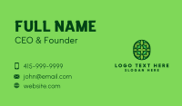 Green Eco Leaf Tile Business Card Design