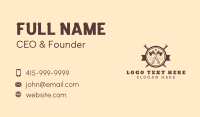 Brown Lumberjack Axe Business Card Design