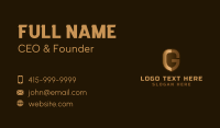 Elegant Crest Letter G Business Card
