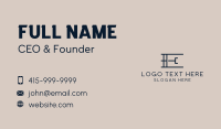 Investor Firm Letter E Business Card