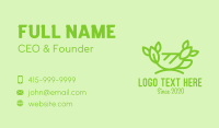 Organic Green Tea Cup Business Card Design