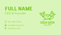 Organic Green Tea Cup Business Card Image Preview