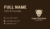 Brown Bear Pen Business Card Design