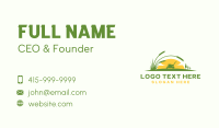 Lawn Mower Grass Landscaping Business Card Design