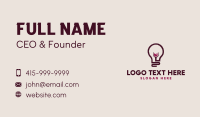 Wine Lightbulb Concept  Business Card