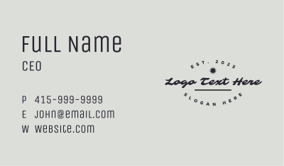 Elegant Photography Wordmark Business Card Image Preview