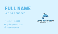 Blue Baby Dolphin Business Card Design