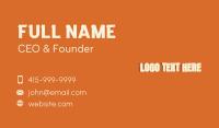 Clothing Business Card example 1