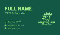 Green Natural Tooth Business Card Design