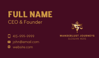 Justice Scale Letter S Business Card Design