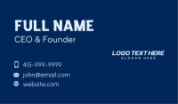 Corporate Industry Wordmark Business Card
