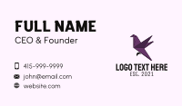 Purple Dove Origami Business Card