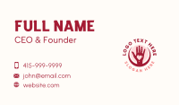 Hand Heart Emblem Business Card