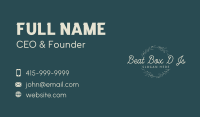 Feminine Floral Wordmark Business Card