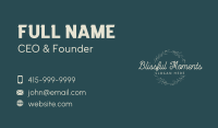 Feminine Floral Wordmark Business Card Image Preview