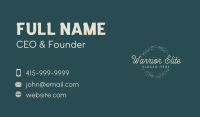 Feminine Floral Wordmark Business Card