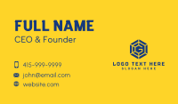 Blue Hexagon  Letter G Business Card