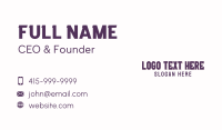 Minimalist Gothic Wordmark Business Card Design