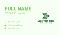 Logistics Arrow Letter E Business Card Design