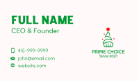 Christmas Tree Cupcake Business Card