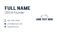 Blue Classic Wordmark Business Card