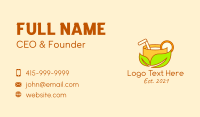 Orange Juice Drink Business Card Design