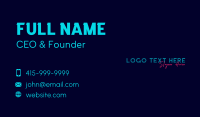 Neon Firm Wordmark Business Card