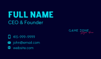 Neon Firm Wordmark Business Card Image Preview