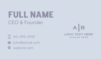 Generic Line Company Lettermark Business Card Design