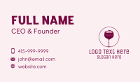 Rose Wine Glass Business Card Design