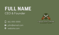 Chainsaw Lumberjack Woodwork Business Card Design